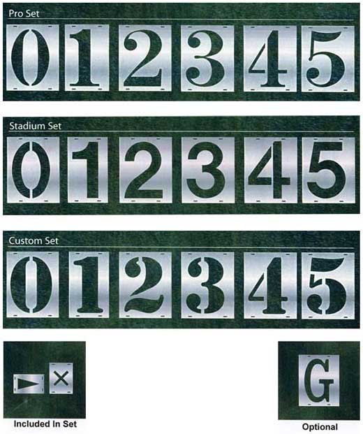 6' X 4' Football Numbers Templates| Football Field Number Templates